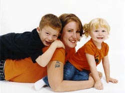 Victoria Potts & her two children, Eli & Sophie